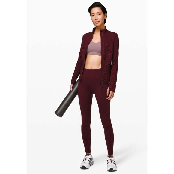 lululemon athletica Pants - Lululemon Speed Wunder Mid-Rise Tight 28" in Speckle Shine Garnet/Garnet